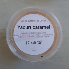 Yogourt de Bufflonne Caramel - Ferme du Moulin d'Amour